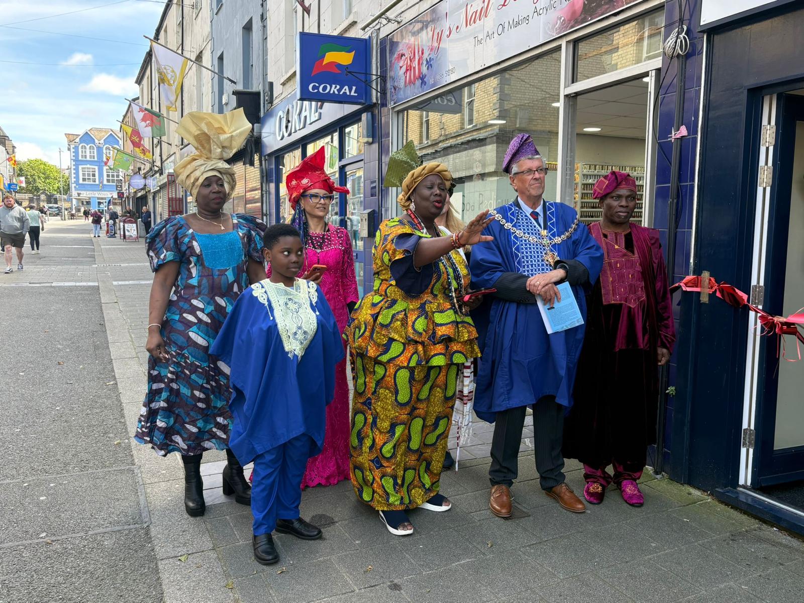 Community members posing together at the event