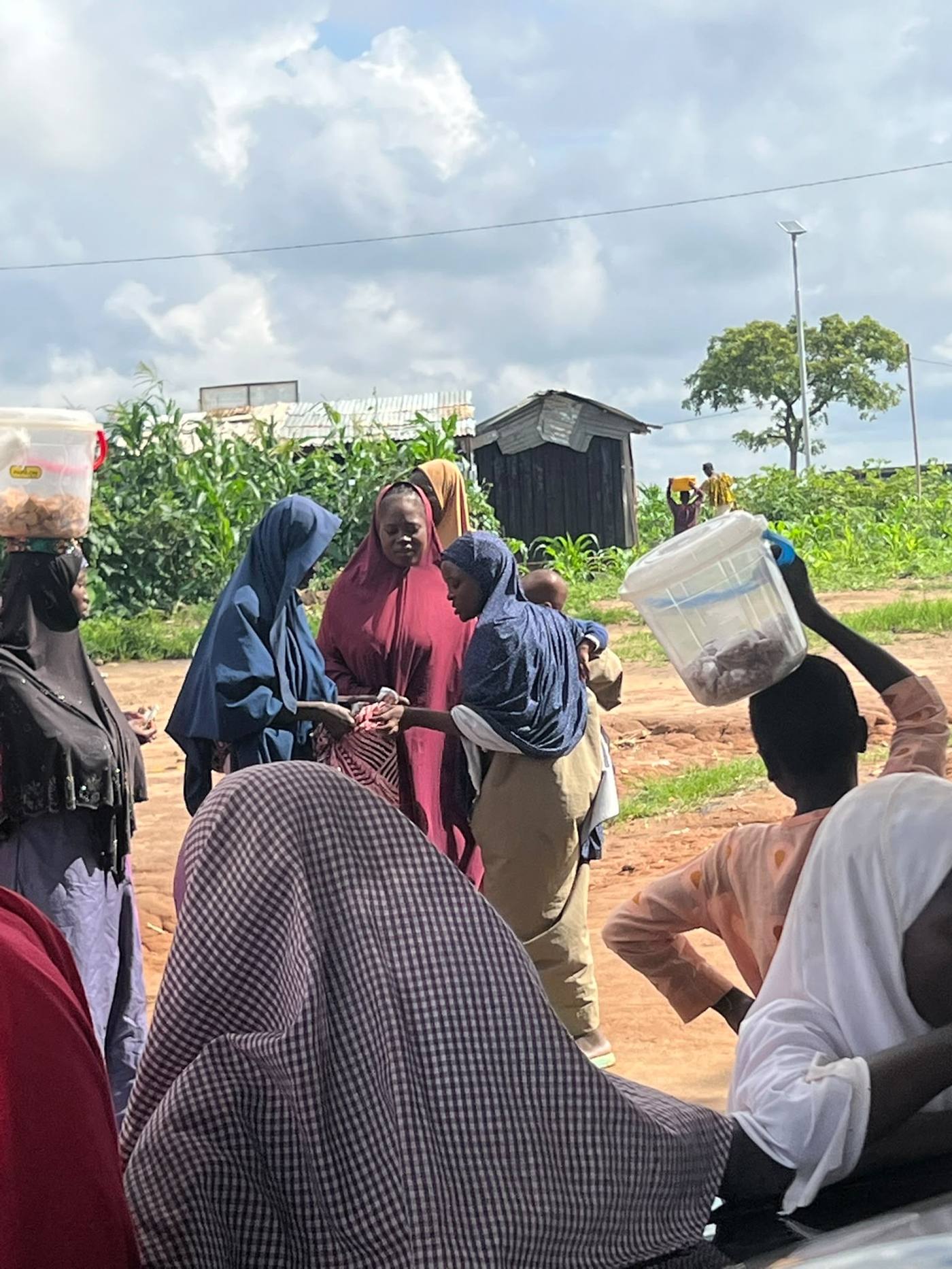Community members during a rural outreach visit